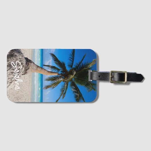 Tropical Beach Dream Personalized ラゲッジタグ (正面横)