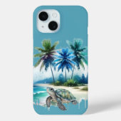 Tropical Beach Escape Turtle’s Journey Case-Mate iPhoneケース (裏面)