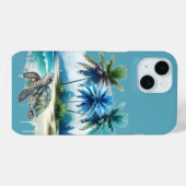 Tropical Beach Escape Turtle’s Journey Case-Mate iPhoneケース (裏面 (横))