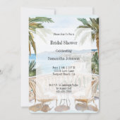 Tropical Beach French Riviera Bridal Shower 招待状 (正面)