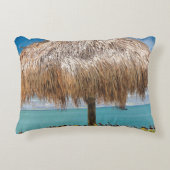 Tropical Beach Hut Wall Art Coastal Decor アクセントクッション (正面)