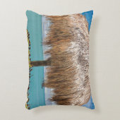 Tropical Beach Hut Wall Art Coastal Decor アクセントクッション (正面(垂直))
