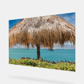 Tropical Beach Hut Wall Art Coastal Decor アクリルサイン (傾斜)