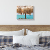 Tropical Beach Hut Wall Art Coastal Decor キャンバスプリント (インサイチュ (寝室))