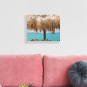 Tropical Beach Hut Wall Art Coastal Decor キャンバスプリント (インサイチュ (リビング))
