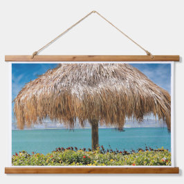Tropical Beach Hut Wall Art Coastal Decor 吊り下げ型タペストリー