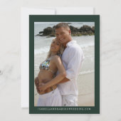 TROPICAL Beach leaf Save the Date 招待状 (裏面)