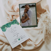 TROPICAL Beach leaf Save the Date 招待状