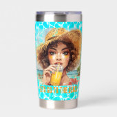 Tropical Beach, Lets Go to The Beach,  保温保冷タンブラー (正面)