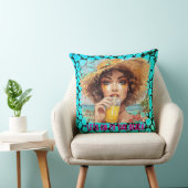 Tropical Beach,Lets Go to The Beach,Black Turquois クッション (椅子)