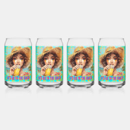 Tropical Beach, Lets Go to The Beach, Orange  ガラス缶