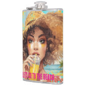 Tropical Beach, Lets Go to The Beach, Orange Turqu フラスク (左)