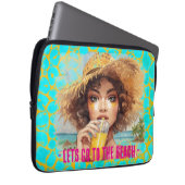 Tropical Beach, Lets Go to The Beach, Orange Turqu ラップトップスリーブ (正面右)