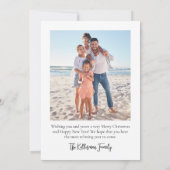 Tropical Beach Mele Kalikimaka Christmas シーズンカード (裏面)