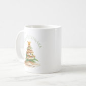 Tropical Beach Mele Kalikimaka Christmas Tree  コーヒーマグカップ (正面左)