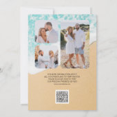 Tropical Beach Palm Leaves Starfish Photo Wedding セーブザデート (裏面)