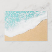 Tropical Beach Palm String Lights Wedding Details エンクロージャーカード (裏面)