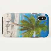 Tropical Beach Palm Tree Personalized Case-Mate iPhoneケース (裏面(横))