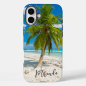 Tropical Beach Palm Tree Personalized Case-Mate iPhoneケース (裏面)