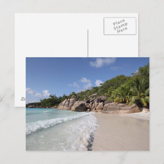 Tropical Beach, Seychelles, Indian Ocean ポストカード (正面/裏面)