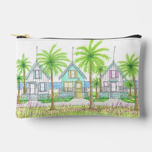 Tropical Beach Shack Cosmetic Bag; Small アクセサリーポーチ (正面)