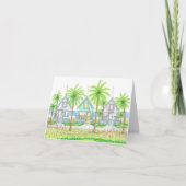 Tropical Beach Shack Notecard カード (正面)