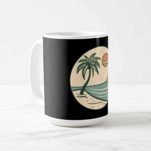 Tropical Beach Sunset Coffee Mug コーヒーマグカップ (正面左)