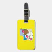 Tropical Beach Vacation Coconut Flowers Flip Flops ラゲッジタグ (正面縦)