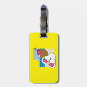 Tropical Beach Vacation Coconut Flowers Flip Flops ラゲッジタグ (裏面縦)