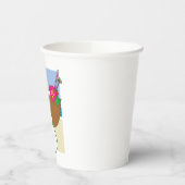 Tropical Beach Vacation Coconut Flowers Flip Flops 紙コップ (左)