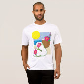 Tropical Beach Vacation Coconut Flowers Flip Flops Tシャツ (正面フル)