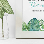 Tropical Beach Wedding Favors Sign ポスター