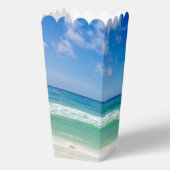 Tropical Beach Wedding Ocean Waves Popcorn フェイバーボックス (裏面)