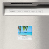 Tropical Beach Wedding Save the Date マグネット (インサイチュ (食洗機))