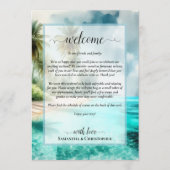 Tropical Beach Wedding Welcome & Itinerary プログラム (正面)