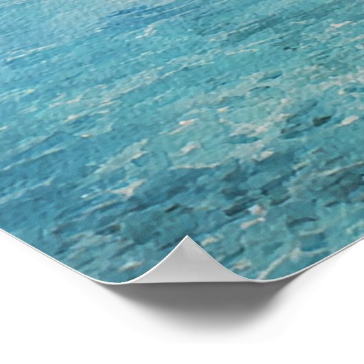 Tropical Beach Wedding Welcome Sign ポスター (角)