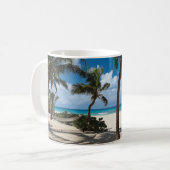 Tropical Beaches | Anguilla Beach, Palm Tree コーヒーマグカップ (正面左)