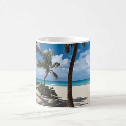 Tropical Beaches | Anguilla Beach, Palm Tree コーヒーマグカップ (中央)
