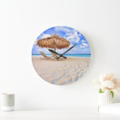 Tropical Beaches | Aruba Sandy Beach ラージ壁時計 (ホーム)