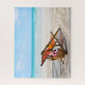 Tropical Beaches | Beach Chair on Sand ジグソーパズル (縦)