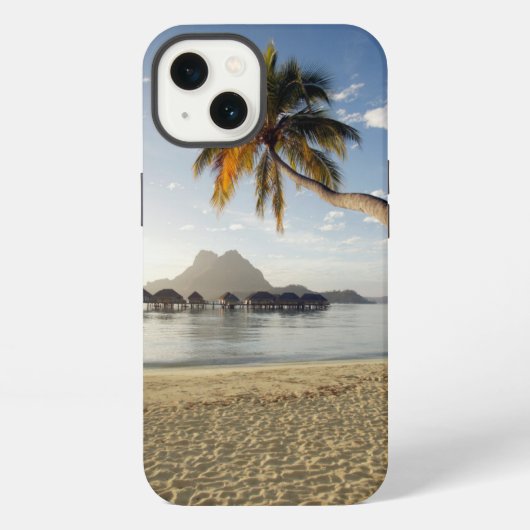 Tropical Beaches | Beach Huts, Bora Bora iPhoneケース (裏面)