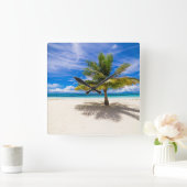 Tropical Beaches | Bora Bora, French Polynesia スクエア壁時計 (ホーム)