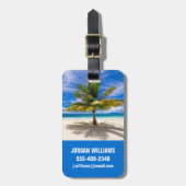 Tropical Beaches | Bora Bora, French Polynesia ラゲッジタグ (正面縦)