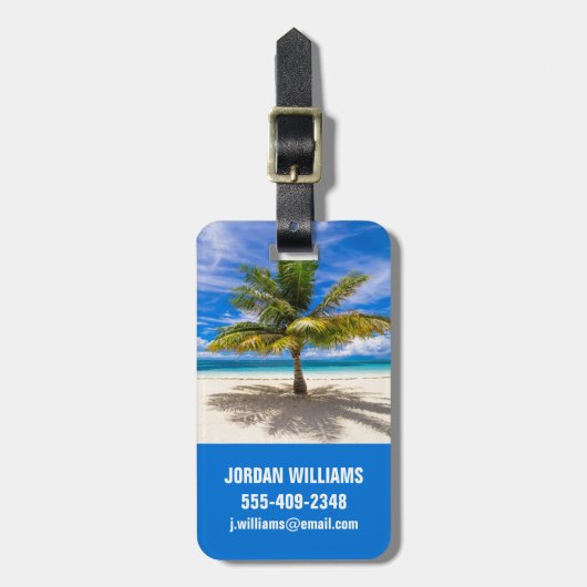 Tropical Beaches | Bora Bora, French Polynesia ラゲッジタグ (正面縦)