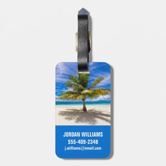 Tropical Beaches | Bora Bora, French Polynesia ラゲッジタグ (裏面縦)