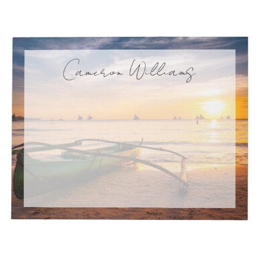 Tropical Beaches | Boracay's White Beach ノートパッド (正面)