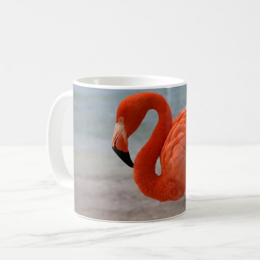 Tropical Beaches | Caribbean Flamingo, Aruba コーヒーマグカップ (正面左)