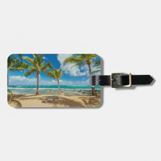 Tropical Beaches | Kuau Cove Beach, Maui Hawaii ラゲッジタグ (正面横)