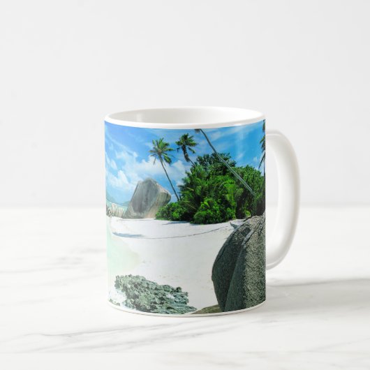 Tropical Beaches | La Digue Island コーヒーマグカップ (正面右)