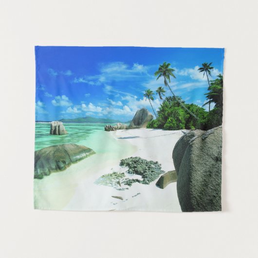 Tropical Beaches | La Digue Island タペストリー (正面(横))